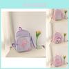 Adorable Children's Backpack For Girls With Cute Cartoon Bear Design Spacious And Lightweight Canvas Book Bag