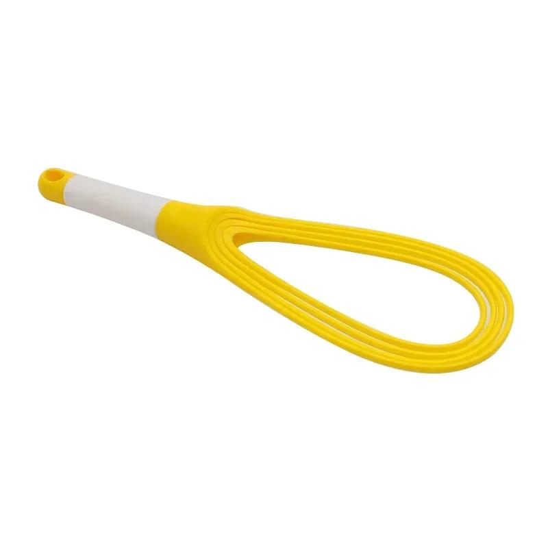 Mini Plastic Kitchen Egg Whisk, Multifunctional Rotary Manual Egg Beater Mixer, Egg Agitator, Silicone Eco - Friendly