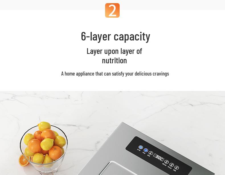 Smart 6-Layer Stainless Steel Food Dehydrator for Vegetables, Meat, Pet Snacks, and Medicinal Herbs