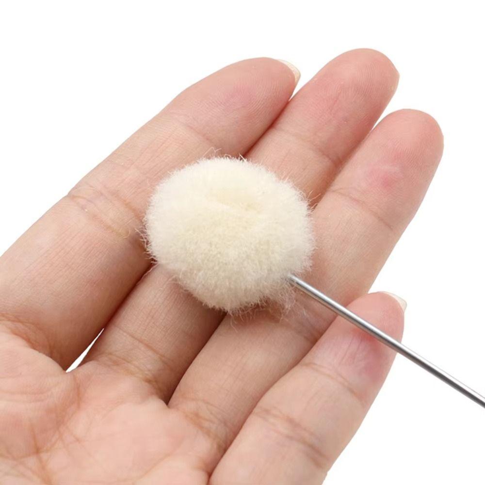 100Pcs DIY Craft Leather Wool Balls Painting Brush Leatherworking Tools  Clothes Painting