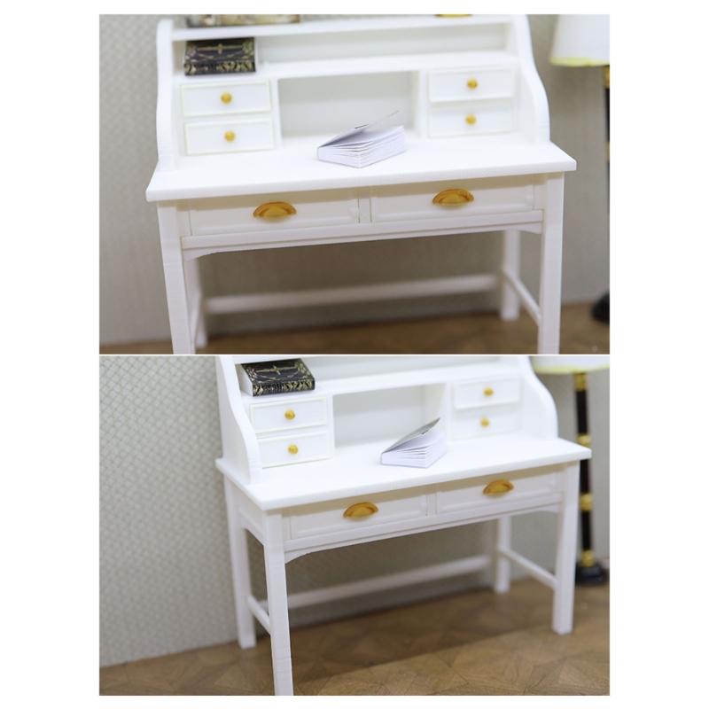 Miniature Study Table 1/12 Scale Dollhouses Accessory High Detail Long Lasting Modelers Creative Scene Prop