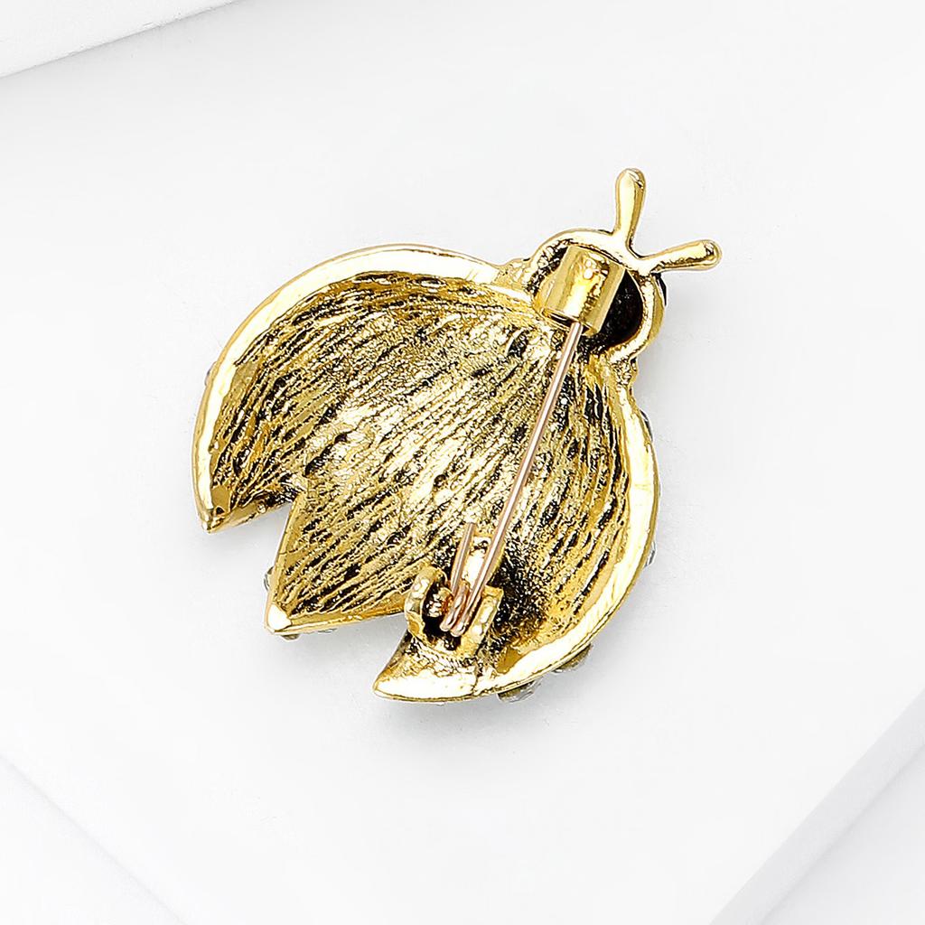Fashion Rhinestone Ladybug Brooches for Women Unisex Insect Pins Keychain Event Party New Gifts Jewelry Decoration Accessories
