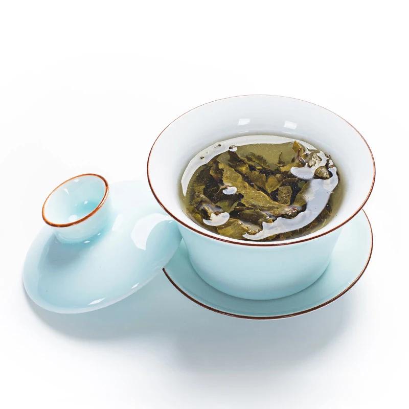 Terrina de chá Celadon 140ml Kung Fu Tea Set, Chá chinês Flower Gaiwan Puer Kettle, Os amantes de bules devem ter acessórios de chá