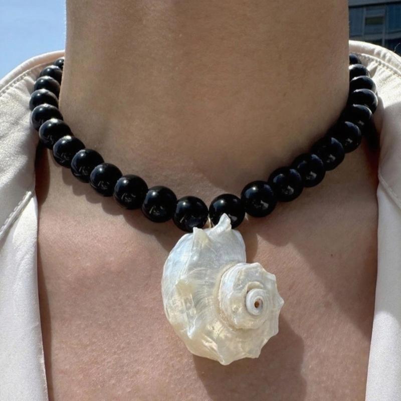 Conch Shell Pendant Necklace Coastal Inspired Designs Vacation Jewelry Gift Ideas