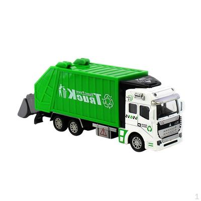 Pull Back Garbage Truck Model Toy Gift-Green