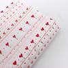 145X50cm Light Pink Cartoon Love Floral Stripe Pure Cotton Clothing Top, Long Skirt Children's Clothing, Bedding, Pajamas Fabric