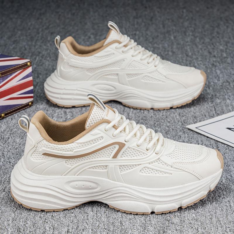 

Нове модне чоловіче низьке зручне взуття осені та зими, дихаючі повсякденні кросівки 44 хакі/бежевий