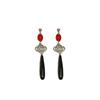 New Chinese silver needle water drop earrings antique fashion temperament earrings retro niche versatile temperament earrings women