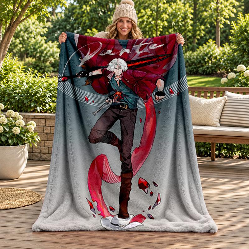 Devil May Cry blanket Flannel Blanket Soft Cozy Plush Throw for Sofa Bed Lightweight Home Decoration Gifts for Christmas various holidays