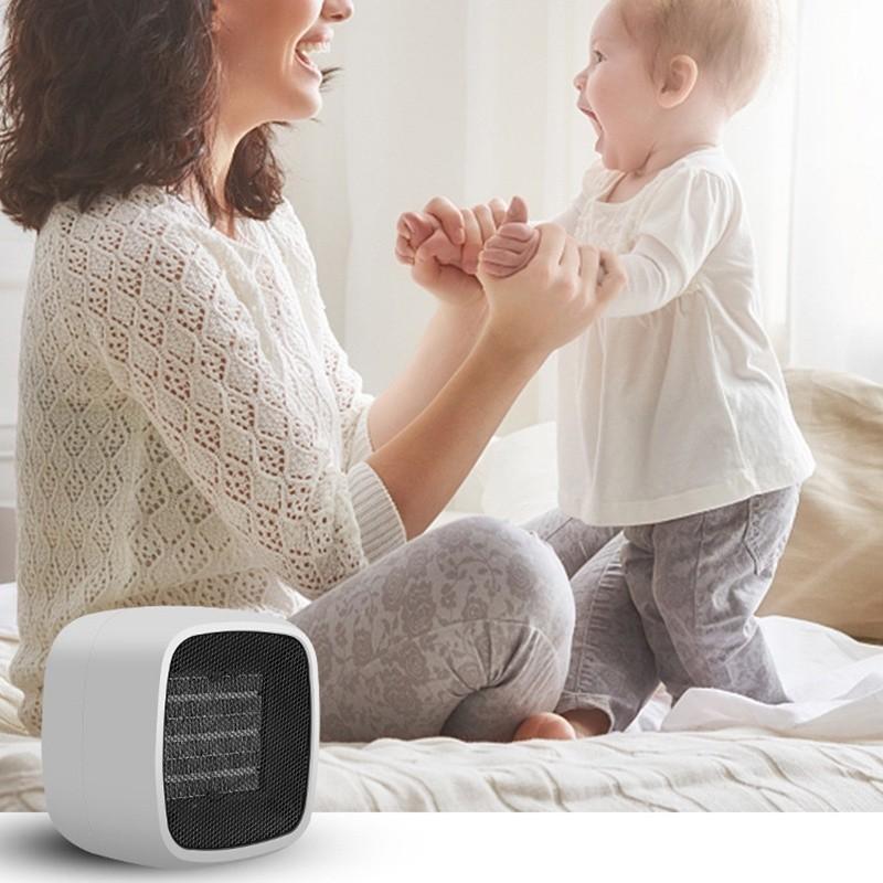 Household Portable Electric Heater Fan Indoor Air Heater Mini Desktop  Winter Heater Fan 13*13.5*10cm