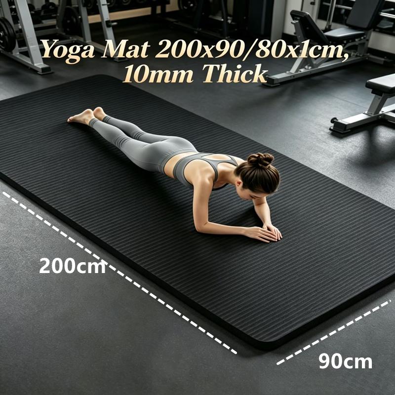 10MM Thick NBR 200x90cm Yoga Mats Anti-slip Sport Fitness Mat Blanket For Exercise Yoga Pilates Gymnastics Mat Fitness Equipment