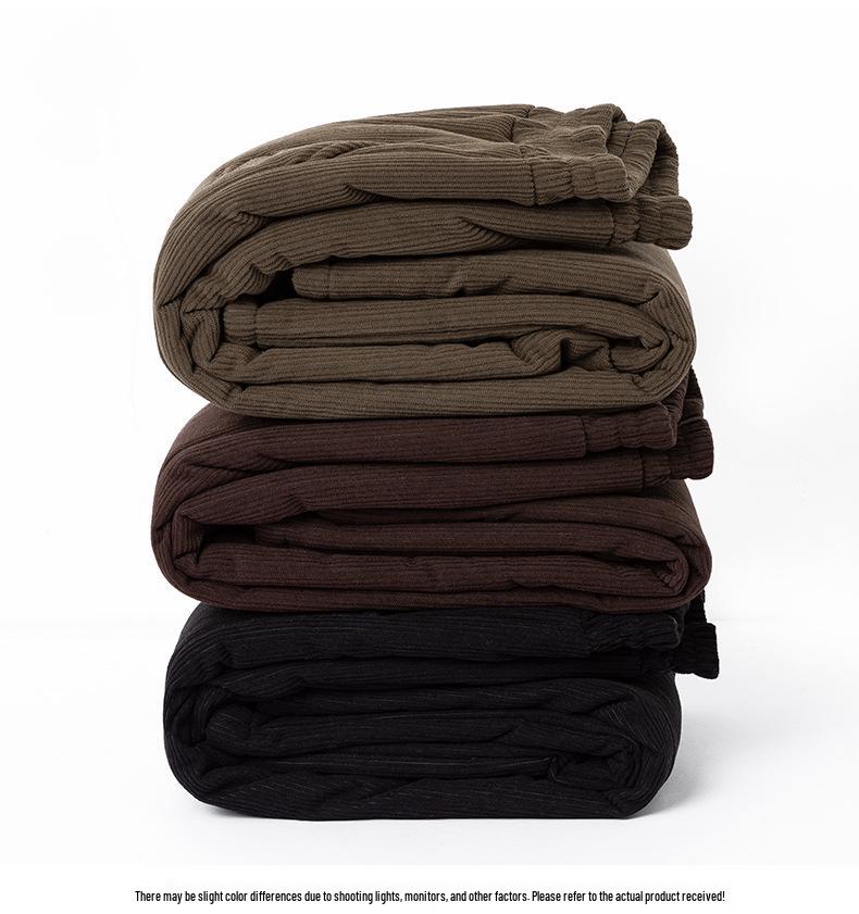 Women's Winter Plus Velvet Thickened Cotton Pants for Elderly: Warm, Loose Straight-Leg Fit for Grandma