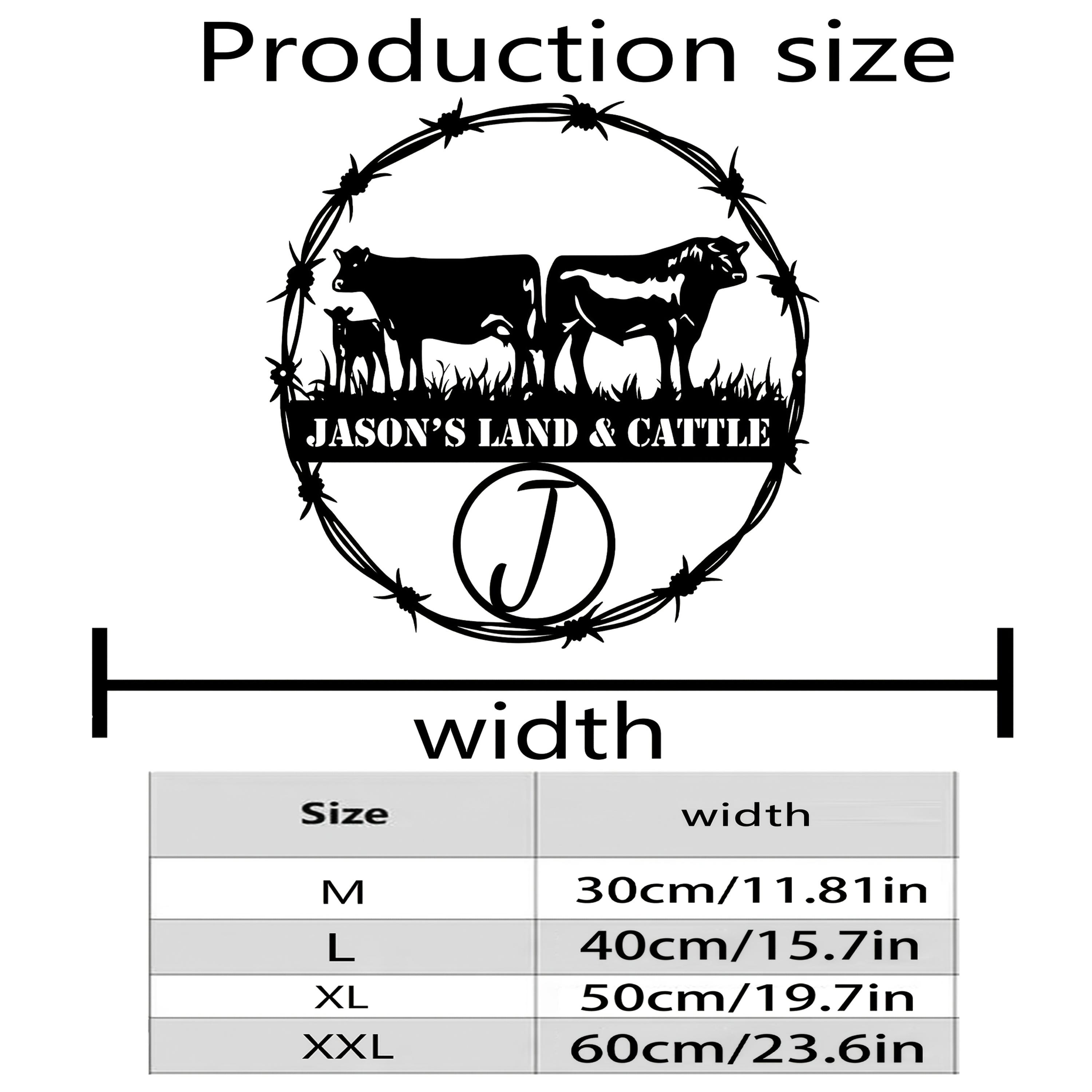

Metal Wall Art Livestock Silhouette Matte Finish Reusable Door Yard Decor 30cm