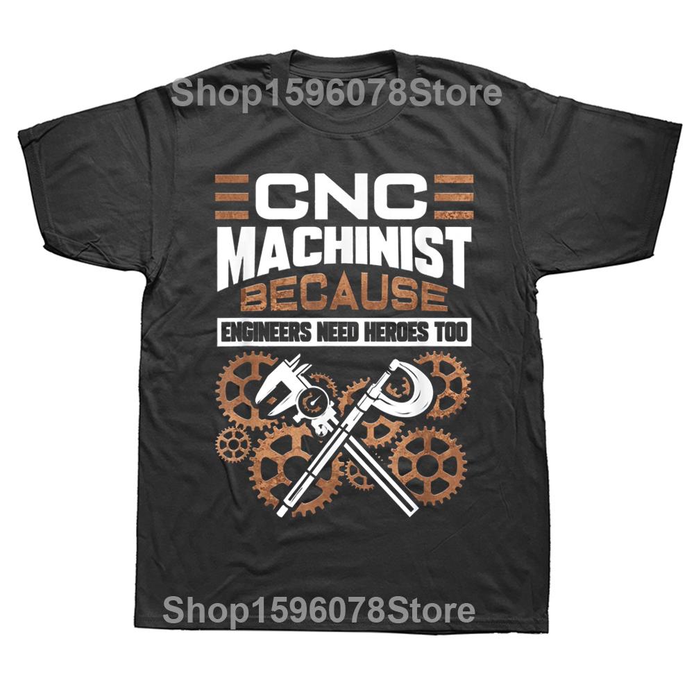 

Забавные футболки для оператора станка с ЧПУ, графические, хлопковые, уличная одежда, с коротким рукавом, подарки на день рождения, летняя футболка для мужчин 4XL