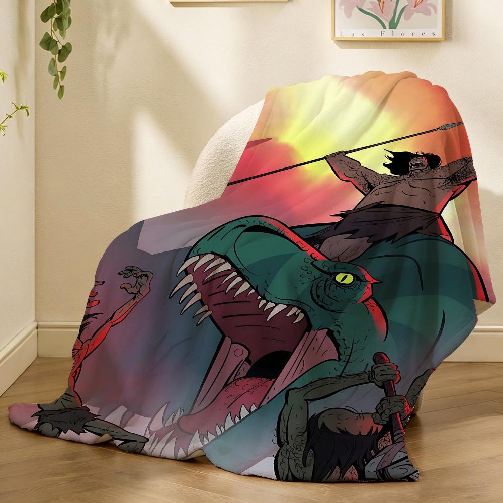 Primal Animation Series Throw 240G Flannel Blanket, Suitable For Sofas, Beds, Offices, Exquisite Gift Blankets