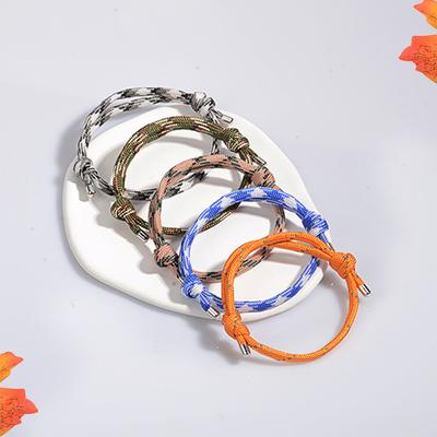 Seil Gewebtes Armband für Herren Verstellbar Mode Vielseitig Schlicht Paracord