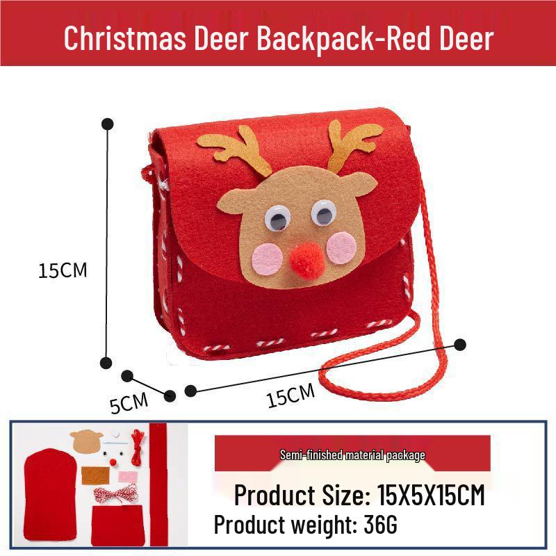 Handmade Christmas Deer Backpack & Craft Kit for Kids