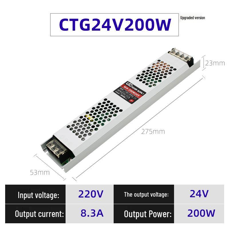 Ultra-Thin 12V DC To 24V LED Strip Power Supply