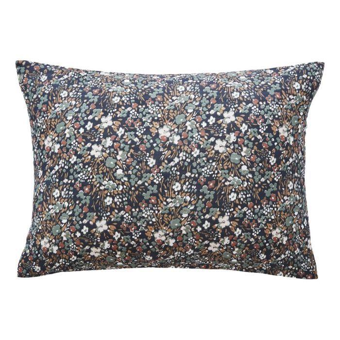 Taie d'oreiller imprimée "Capucine" 60 x 60 cm & 50 x 70 cm "Gaze de Coton" - Capucine Minuit - 50 x 70 cm