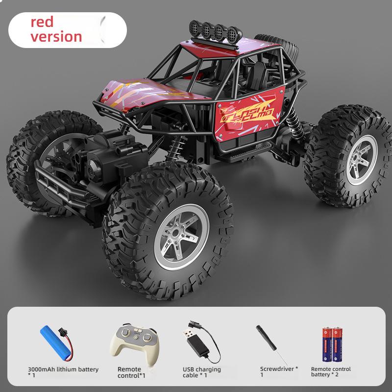 Children's Toy Remote Control Off-Road Climbing Car Rechargeable High-Speed Drift Big Foot Racing Car Model Boy's Birthday Gift