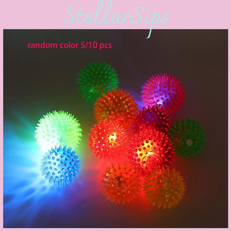 Engaging Pet Toy Ball Flashing And Squeaky Tpr Material