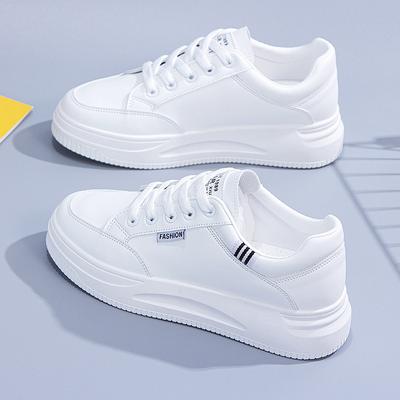 Moda Zapatos casuales de mujer de primavera 2024 con suela gruesa para estudiantes deportivos Zapatillas mujer blancas con plataforma Zapatos deportivos