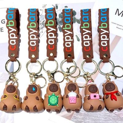 Brown Key Ring PVC Bag Pendants New Backpack Charm  for Children Kids