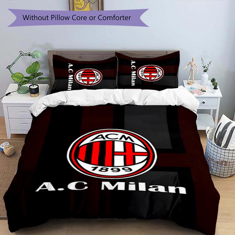 3-teiliges A-AC Mailand Design Bettwäsche-Set - HD-bedruckte Bettwäsche mit 1 Bettbezug und 2 Kissenbezügen - Perfekt für die Dekoration zu Hause und im Studentenwohnheim