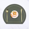 ZISIZ Dual-Color Semi-Circular Placemat