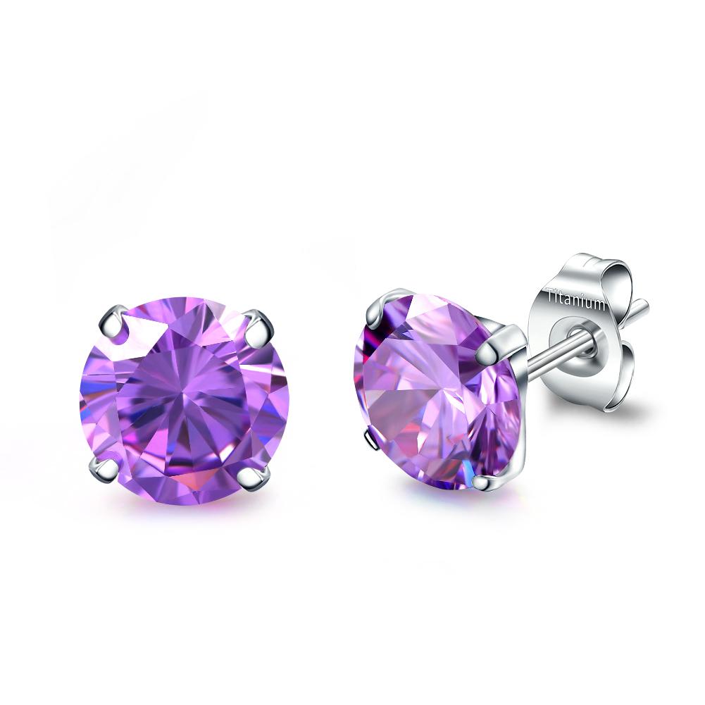 G23 Titanium Hypoallergenic Cubic Zirconia  Tiny Stud Earrings  Nickel Free for Sensitive Ears Women Teen Girls