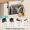 PEGZONE Desk Side Holder Storage Rack, 10kg Load Capacity, Tool-Free Clamp Installation, Easy Installation, Pegboard, Computer Rack, No Drilling Requi