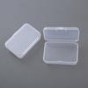 2Pcs Square Plastic Transparent Storage Box Small Items Sundries Organizer Case