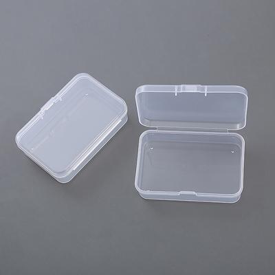 Custodia organizer quadrata in plastica trasparente da 2 pezzi per piccoli oggetti