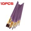 10pcs/set Purple DIY Art Supplies Watercolor Pen Nylon Hair Paintbrush Oil Painting Brush
