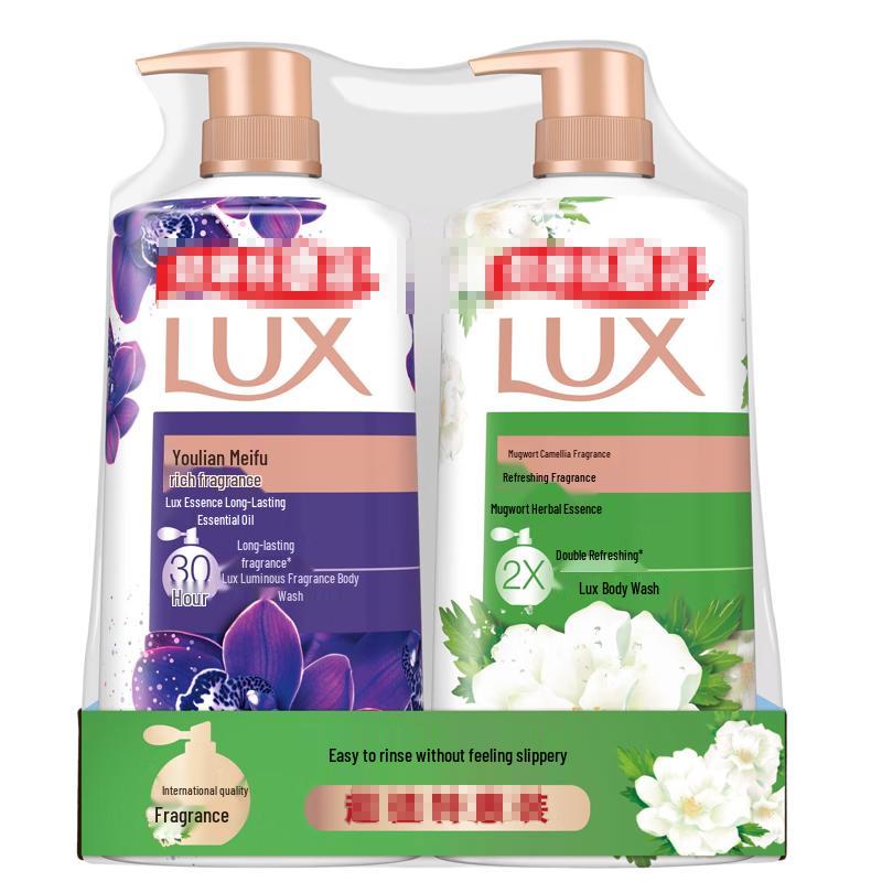 LUX Long-Lasting Fragrance Shower Gel Bulk Pack (Mugwort & Lotus, 12 Bottles)