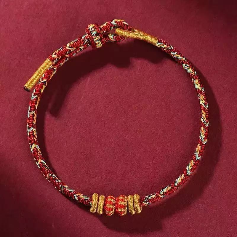 Braided Coloful Rope Lucky Adjustable Bracelet Bangle Women Men Friends Lovers Gift