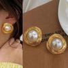 Chao Xiaobai S925 Silver Statement Pearl Earrings for Women - Bold, Fashionable, Versatile, Cool Style.