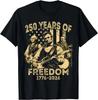Abraham Lincoln Che Suona la Chitarra 4 Luglio 250° Anniversario T-Shirt Unisex