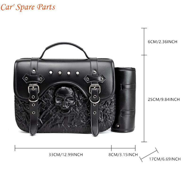 Y4UA Motorcycle Tail Bag Bag Saddlebags Luggage Bag Multifunctional PU Leather Motorbike Helmets Bag Storage Bag