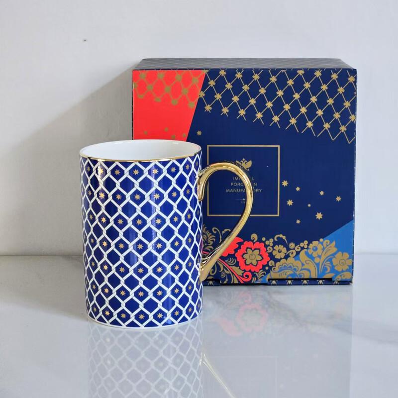 Popular Diamond Lattice Bone China Mug