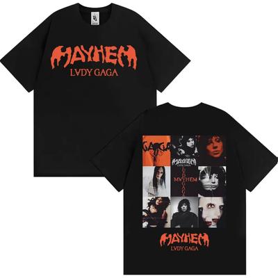 Lady Gaga Mayhem New Album Tour T-shirts Men Fashion Aesthetics T Shirt Casual Cotton Short Sleeve T-shirt Streetwear