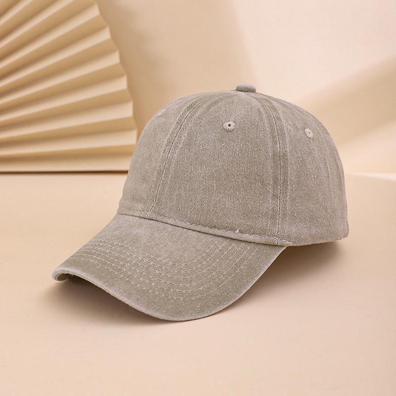 Cross-border Solid Color Glossy Washed Cotton Baseball Cap, Soft Top Adjustable Baseball Cap, Couple Style Fashionable Matching