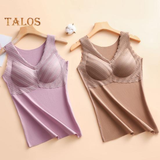 Zimní dámská zateplená vesta s hrudními vycpávkami Bezešvé sametové rychlé zamykání teploty Výstřih do V Slim Fit Elastické vnitřní nošení bez rukávů Spodní část tílka