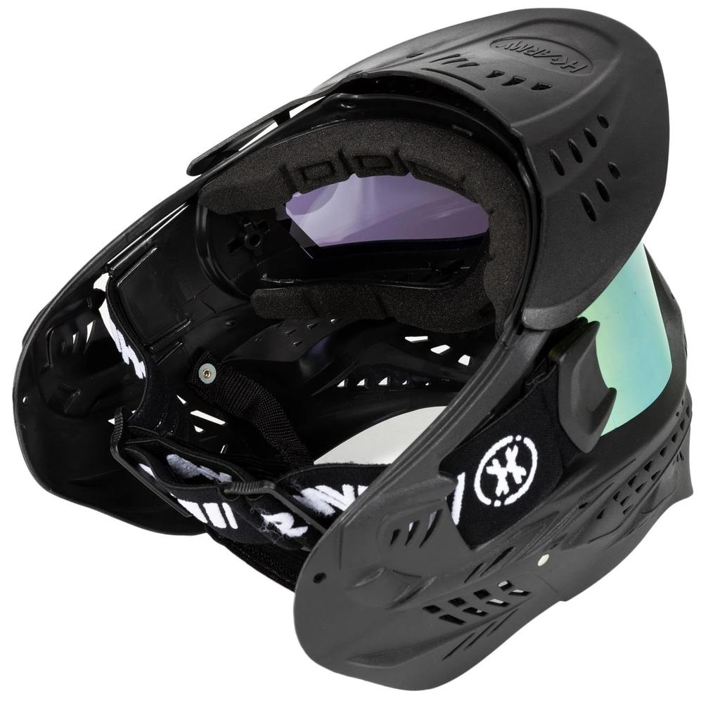 HK Army HSTL Goggle Paintball Airsoft Maske med Duggfri Termisk Linse (Svart/Gull Linse)