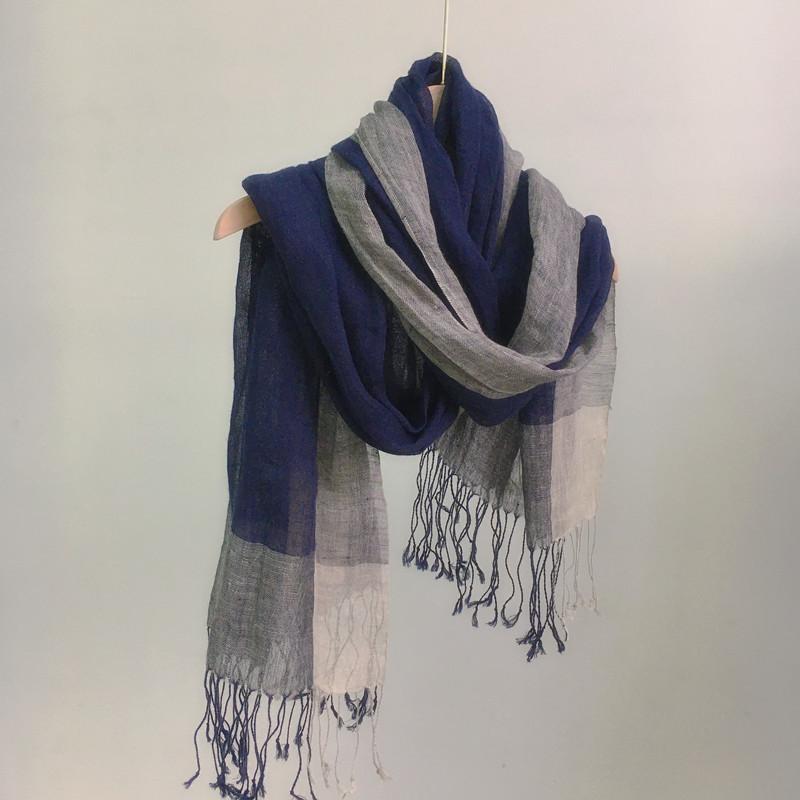 Japanese Rain Dew Linen Primary Color Scarf, Light Women'S Sunscreen Scarf