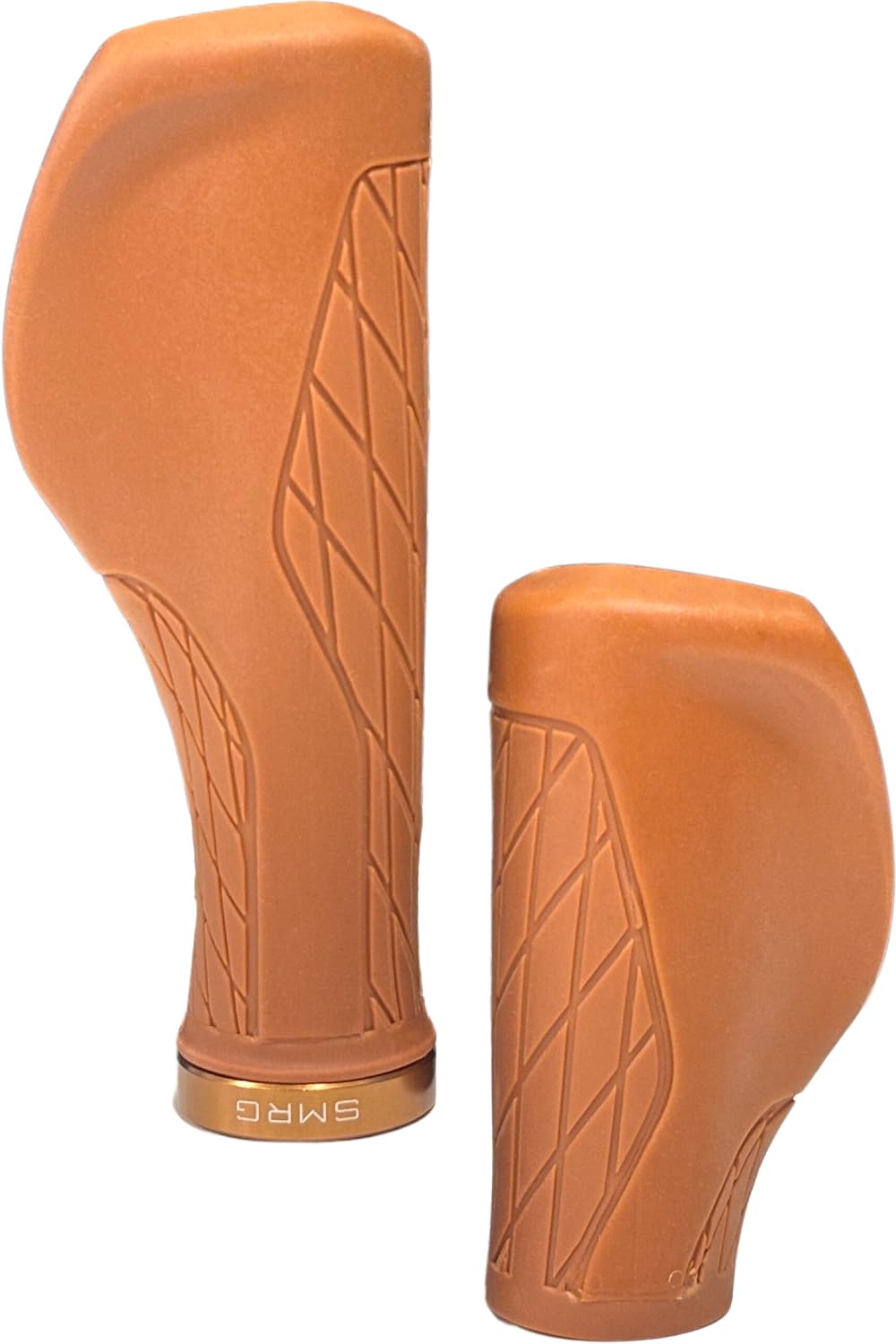 

in SMRG Bicycle Ergo Grips for Cross Bikes and with Stainless Steel Bolts Long x Short x [Made Taiwan] Grips, MTB, SR-GP (Light Brown, (136 95mm))