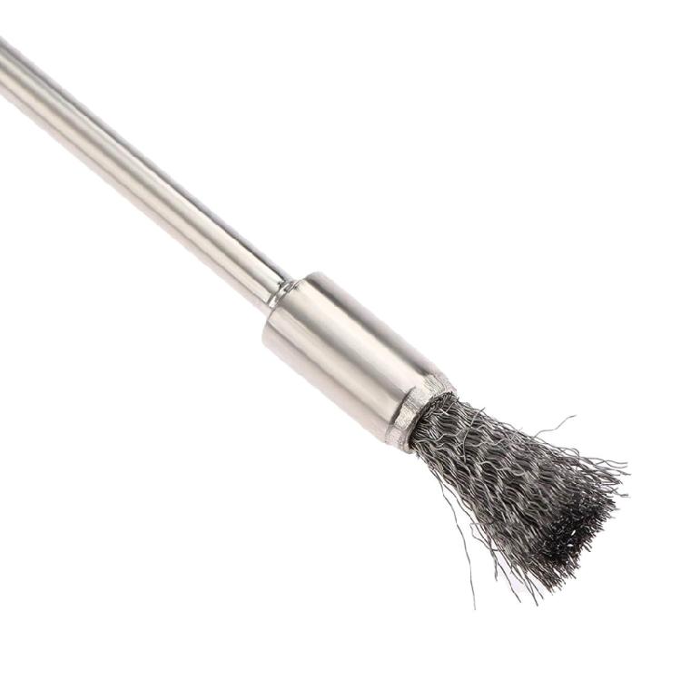 4Pcs 100mm Steel Wire Wheel Brushes 3mm Shank Polishing Brush Rotary Tool Home