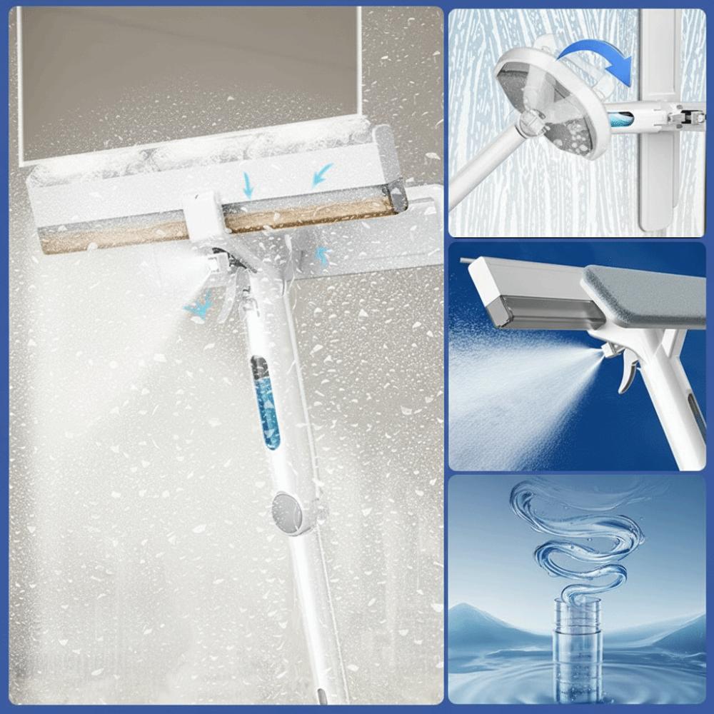 Telescopic Handle Window Cleaning Squeegee Double-sided Spray Window Cleaning Tool  Glass Cleaning
