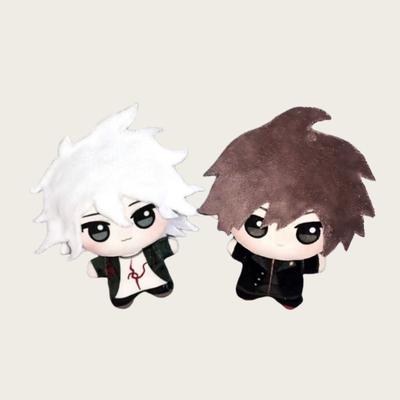 Kawaii Anime Danganronpa Cosplay Naegi Makoto Nagito Komaeda Printed Body Soft Adorable Plush Doll Pendant KeyChain Kid Fan Gift