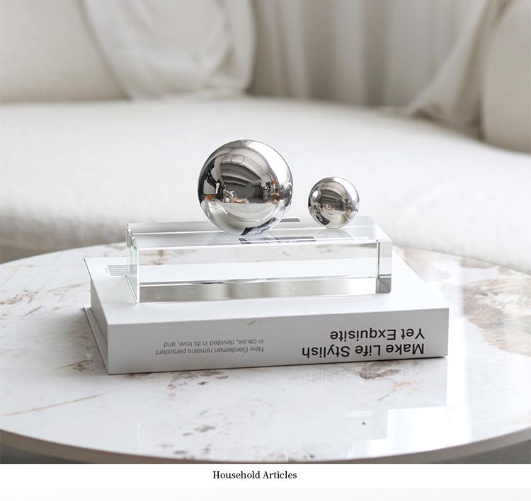 Metal Ball Minimalist Desktop Ornament - Designer Home Decor for Office and Model Rooms
